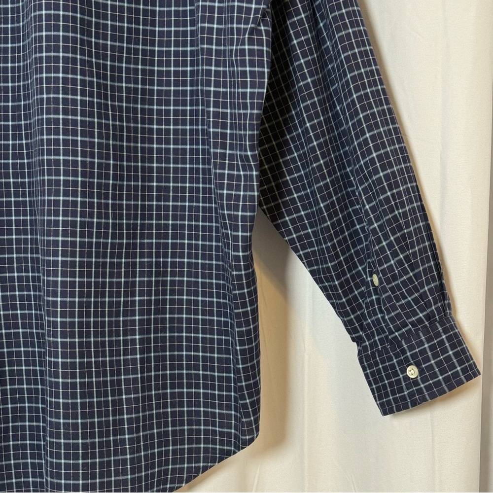 Ralph Lauren Blake XL Blue Plaid Cotton Button Down Shirt Pony Logo Men's - Picture 9 of 10